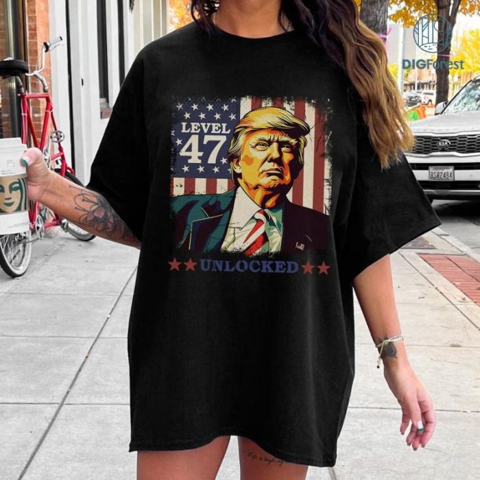 Trump Level 47 Unlocked Shirt | Trump Won Again 2024 Tee | Trump Vance 45-47 President Christmas Sweater