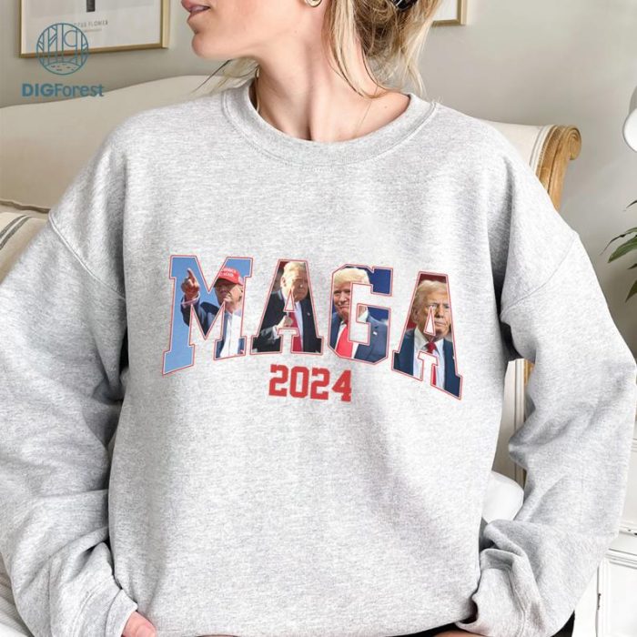 Trump MAGA 2024 Shirt | Trump Won Again 45-47 President Tee | Christmas Republican Sweater