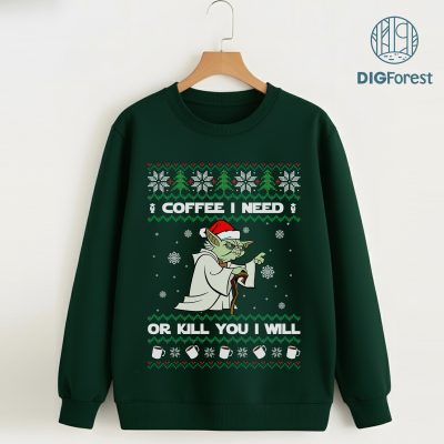 Baby Yoda Ugly Christmas Sweatshirt - Grogu Christmas Shirt, Star Wars Baby Yoda Coffee Shirt, Funny Holiday Grogu 2025 Baby Yoda Ugly Christmas Sweatshirt - Grogu Christmas Shirt, Star Wars Baby Yoda Coffee Shirt, Funny Holiday Grogu 2025