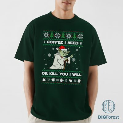 Baby Yoda Ugly Christmas Sweatshirt - Grogu Christmas Shirt, Star Wars Baby Yoda Coffee Shirt, Funny Holiday Grogu 2025 Baby Yoda Ugly Christmas Sweatshirt - Grogu Christmas Shirt, Star Wars Baby Yoda Coffee Shirt, Funny Holiday Grogu 2025