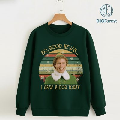 Vintage Elf Buddy So Good News Shirt - I Saw A Dog Today Christmas Shirt, Buddy Elf Inspired, Xmas Gifts For Him