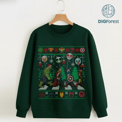 Marvel Avengers Ugly Christmas Sweater - Superheroes Holiday, Avengers Party, Marvel Xmas Gift