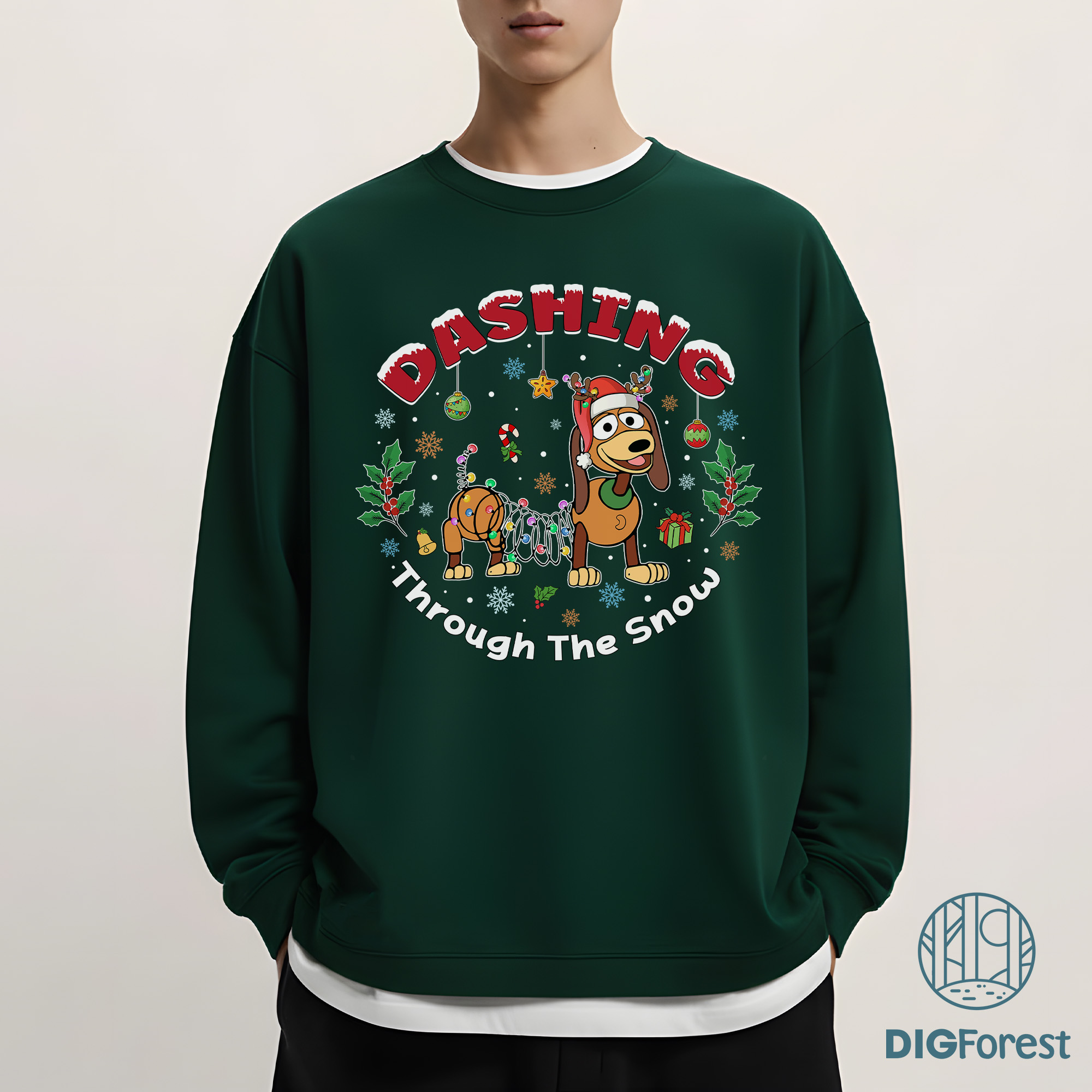 Disney Dashing Through The Snow Christmas Sweatshirt - Slinky Dog Toy Story Xmas Tee, Holiday Gift Shirt Disney Dashing Through The Snow Christmas Sweatshirt - Slinky Dog Toy Story Xmas Tee, Holiday Gift Shirt