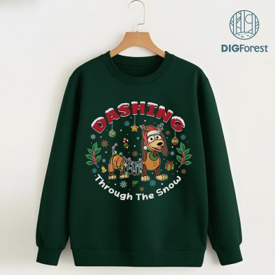 Disney Dashing Through The Snow Christmas Sweatshirt - Slinky Dog Toy Story Xmas Tee, Holiday Gift Shirt Disney Dashing Through The Snow Christmas Sweatshirt - Slinky Dog Toy Story Xmas Tee, Holiday Gift Shirt