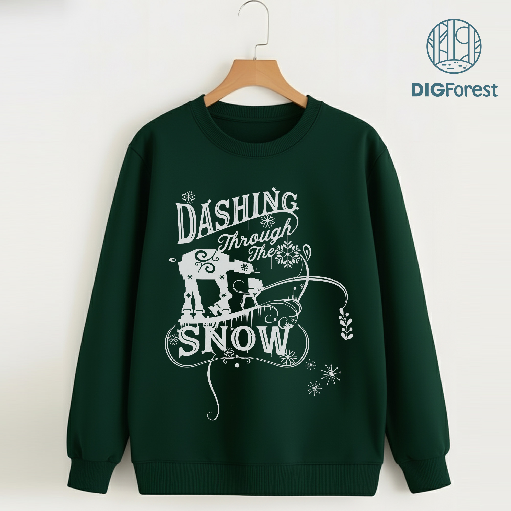 AT-AT Dashing Through Snow Christmas Shirt - Funny Star Wars Xmas Tee, Disneyland Family Vacation 2025 Gift AT-AT Dashing Through Snow Christmas Shirt - Funny Star Wars Xmas Tee, Disneyland Family Vacation 2025 Gift