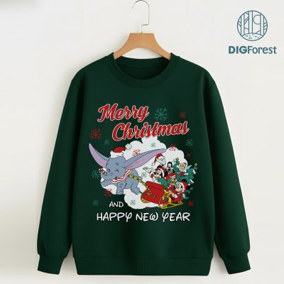 Disney Merry Christmas and Happy New Year Shirt - Mickey and Friends Holiday Tee, Family Christmas 2025 Trip Disney Merry Christmas and Happy New Year Shirt - Mickey and Friends Holiday Tee, Family Christmas 2025 Trip