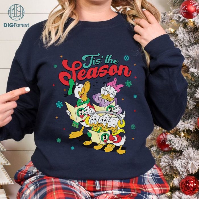 Disney Huey, Dewey, and Louie Christmas Shirt | Disneyland Tis the Season Sweatshirt | Matching Family Xmas Sweater