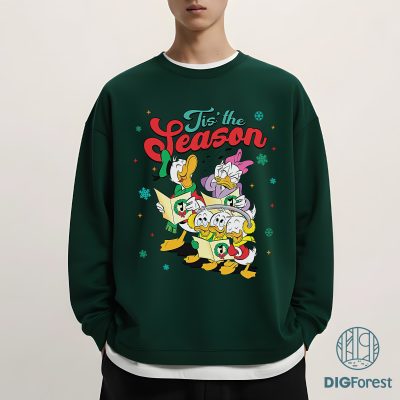 Disney Huey, Dewey, and Louie Christmas Shirt - Disneyland Tis the Season Sweatshirt, Matching Family Xmas Shirt