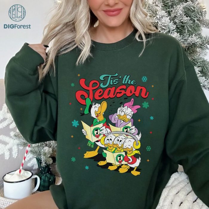 Disney Huey, Dewey, and Louie Christmas Shirt | Disneyland Tis the Season Sweatshirt | Matching Family Xmas Sweater