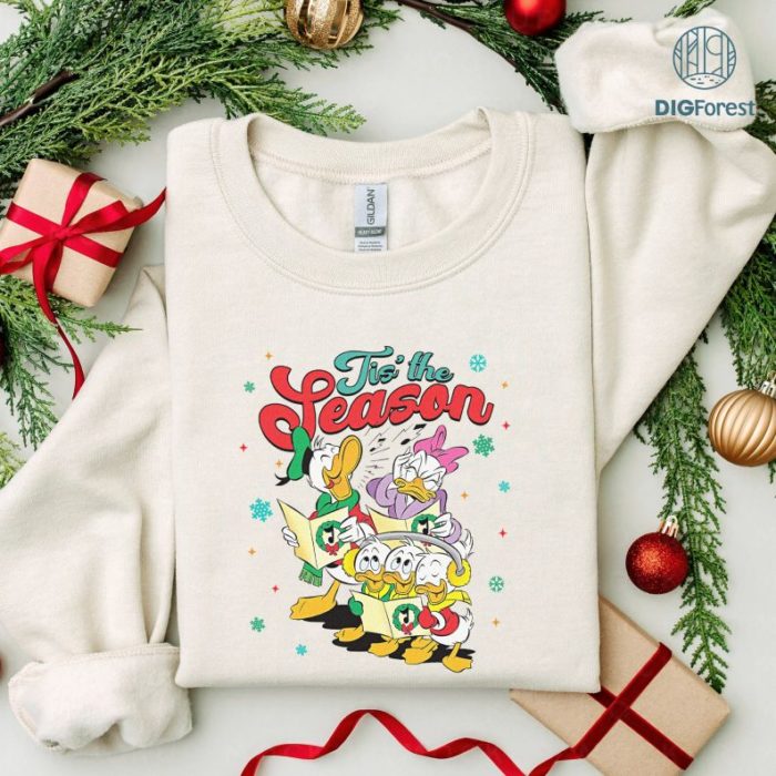 Disney Huey, Dewey, and Louie Christmas Shirt | Disneyland Tis the Season Sweatshirt | Matching Family Xmas Sweater