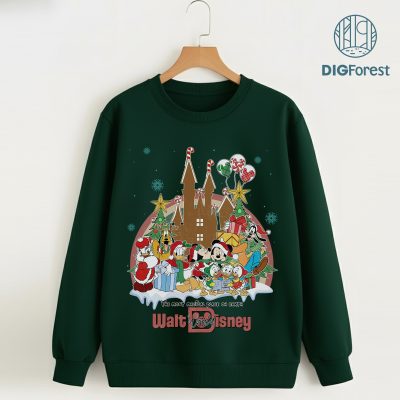 Disney Vintage Mickey and Friends Christmas Shirt - Mickey Ears Xmas Sweatshirt, Disneyland Christmas Shirt