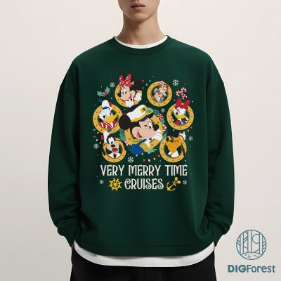 Disney Mickey and Friends Very Merrytime Cruise Shirt - Disneyland Christmas Family Vacation Shirt, WDW Xmas Trip Shirt
