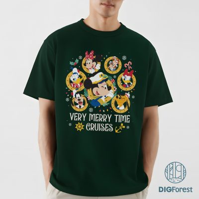 Disney Mickey and Friends Very Merrytime Cruise Shirt - Disneyland Christmas Family Vacation Shirt, WDW Xmas Trip Shirt