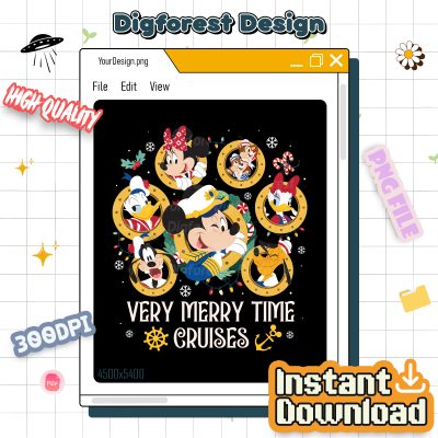 Disney Mickey and Friends Very Merrytime Cruise Shirt - Disneyland Christmas Family Vacation Shirt, WDW Xmas Trip Shirt