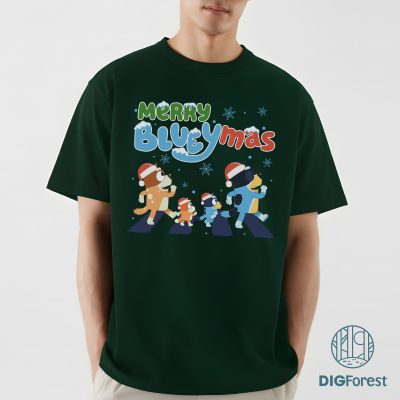 Bluey Bingo Christmas Shirt - Bluey Family Holiday Sweatshirt, Kids Christmas Shirt, Matching Family Xmas Shirt