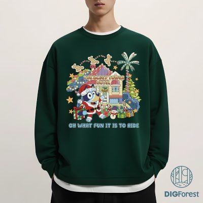 Bluey Tower Hotel Christmas PNG - Bluey Christmas Vacation PNG, Bluey Family Holiday PNG, Matching Xmas Gift