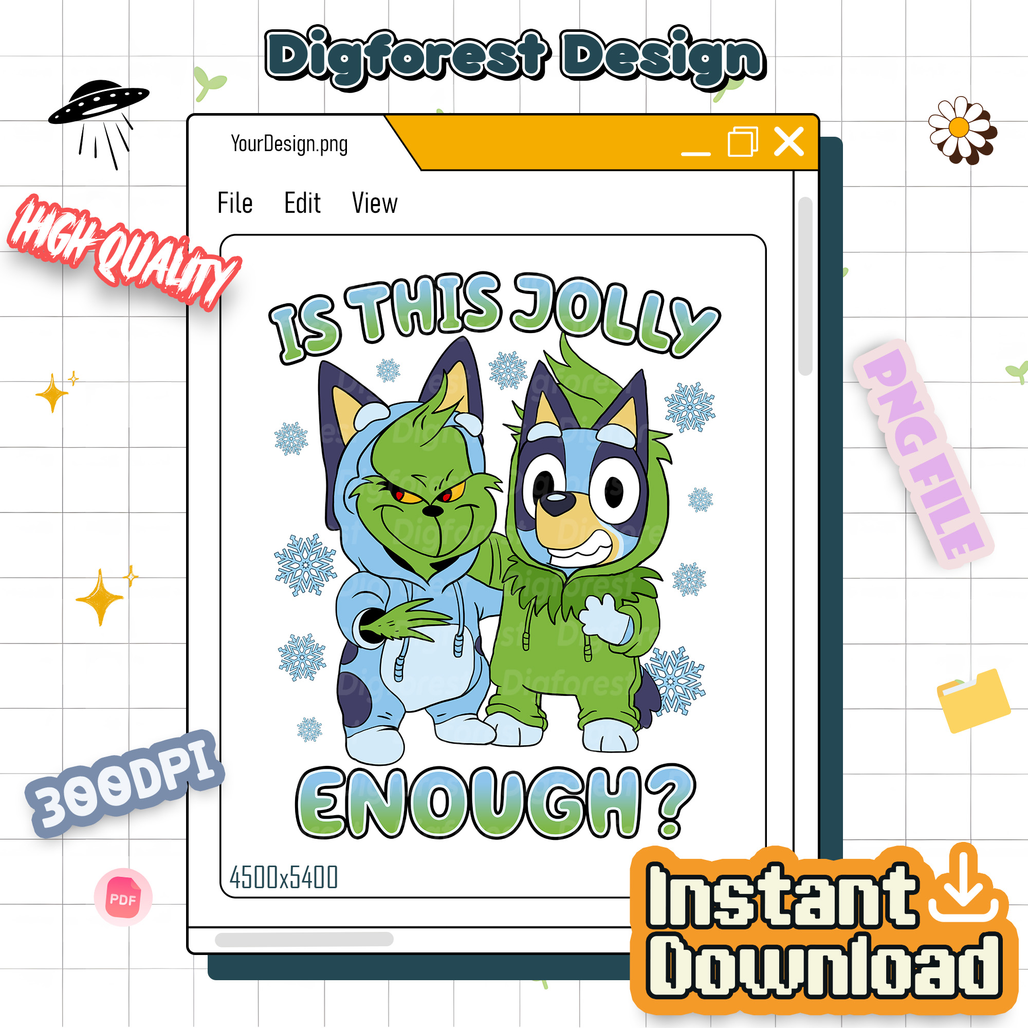 Bluey Grinch Christmas Shirt - Is This Jolly Enough Sweatshirt, Kids Christmas Shirt, Bluey Family Holiday Shirt Bluey Grinch Christmas Shirt - Is This Jolly Enough Sweatshirt, Kids Christmas Shirt, Bluey Family Holiday Shirt