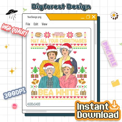 May All Your Christmases Bea White Shirt - Golden Girls Movie Sweatshirt, Fans Christmas Shirt