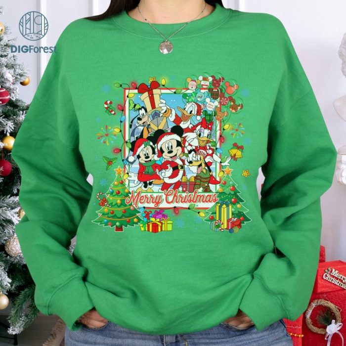 Disney Mickey & Friends Christmas Shirt, Mickey & Friends Holiday Shirt, Disneyland Christmas Party Shirt, Mickey & Friends Xmas Shirt, Family Christmas Tee