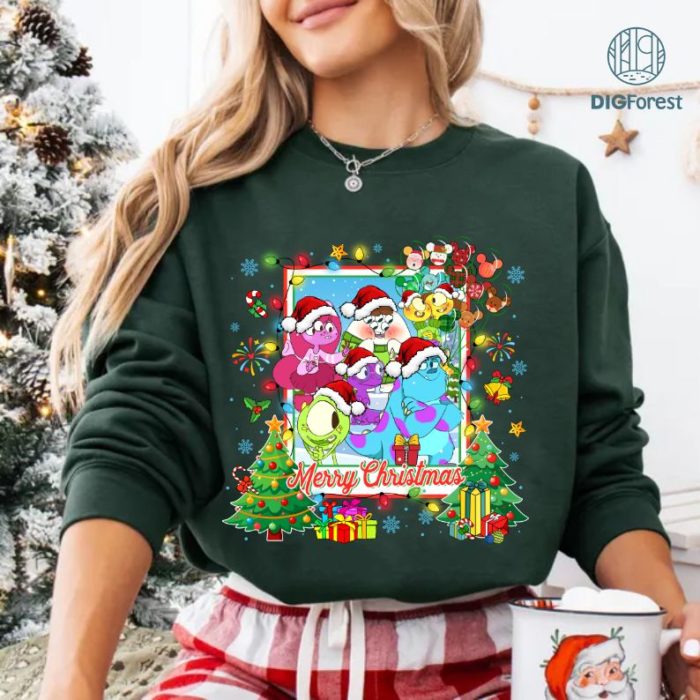 Disney Monsters Inc Christmas Shirt, Monsters University Holiday Shirt, Disneyland Christmas Party Shirt, Mike and Sulley Xmas Shirt, Family Christmas Tee