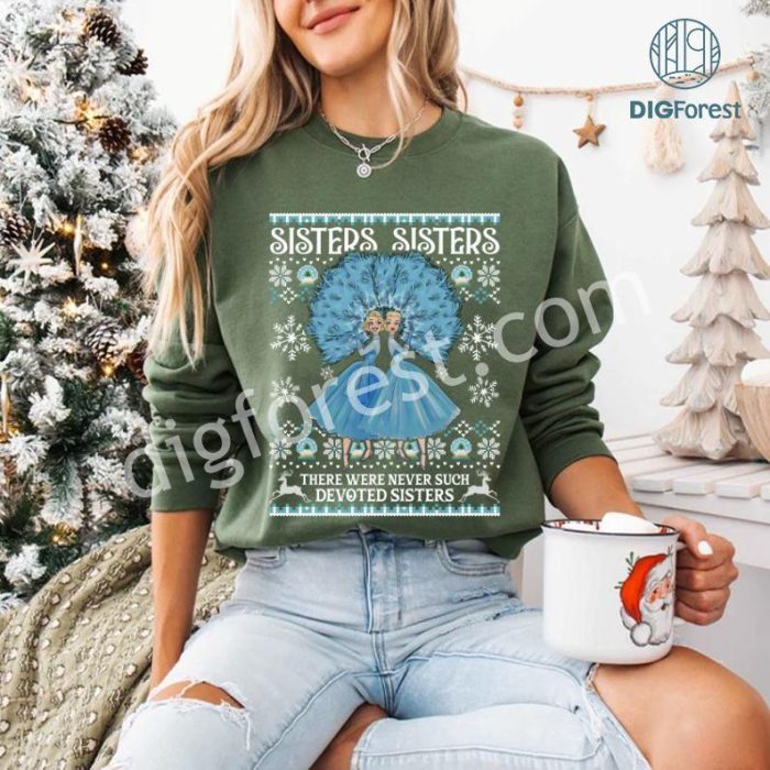 Sisters Sisters Devoted Sisters Sweatshirt, Haynes Sisters White Christmas Movie Shirt, Christmas Song Sweatshirt