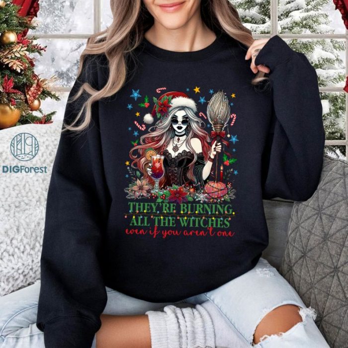 They're Burning All the Witches Christmas Shirt | Feminist Witchy Holiday Tee | Unique Christmas Gift for Her