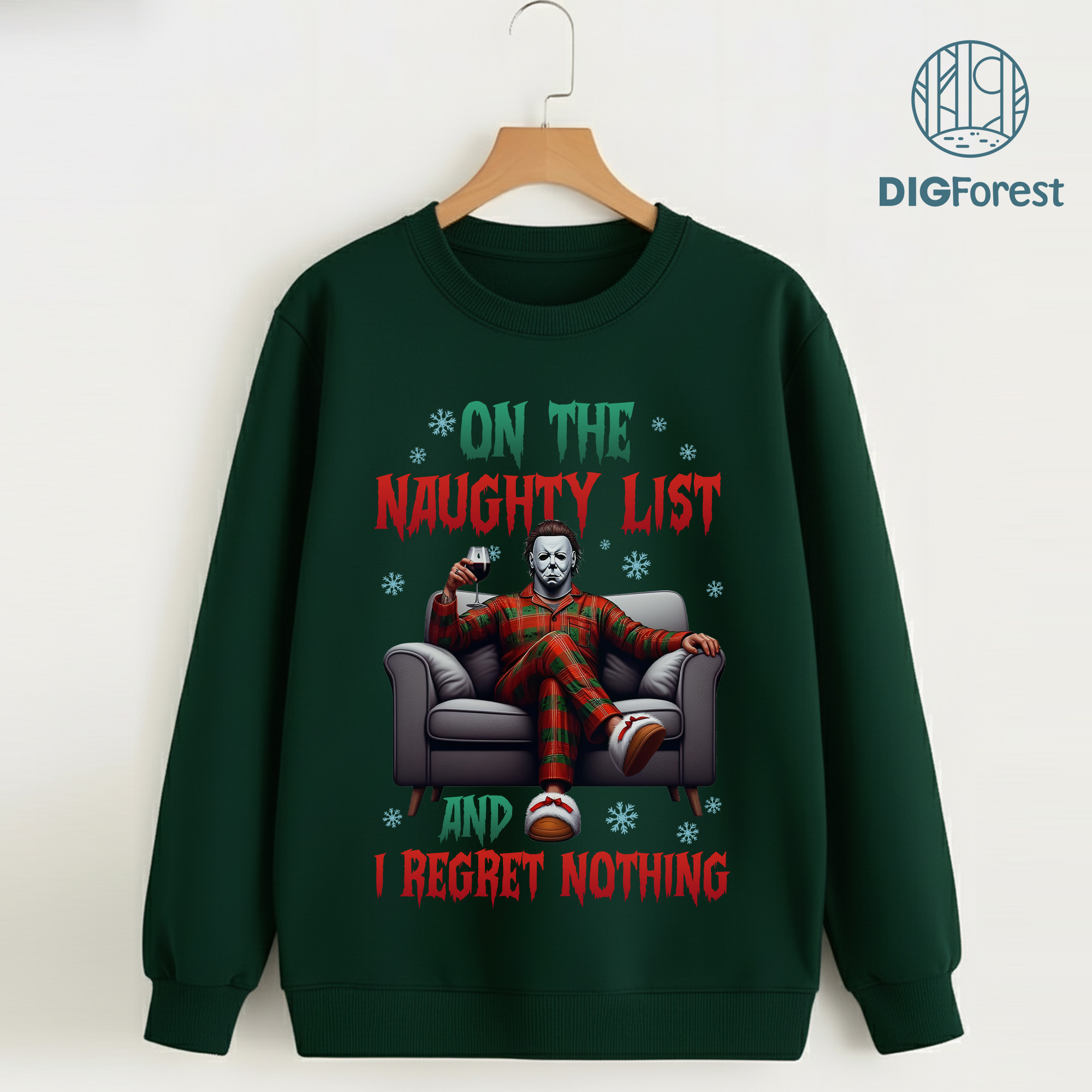 Michael Myers On the Naughty List and I Regret Nothing Shirt - Funny Merry Creepmas Holiday Shirt Michael Myers On the Naughty List and I Regret Nothing Shirt - Funny Merry Creepmas Holiday Shirt