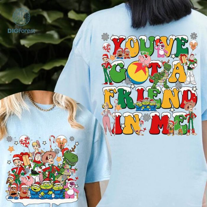 Disneyland Toy Story Christmas Shirt | Disney You've Got a Friend in Me Tee | Pixar Xmas Gifts & Disneyland Holiday Shirt