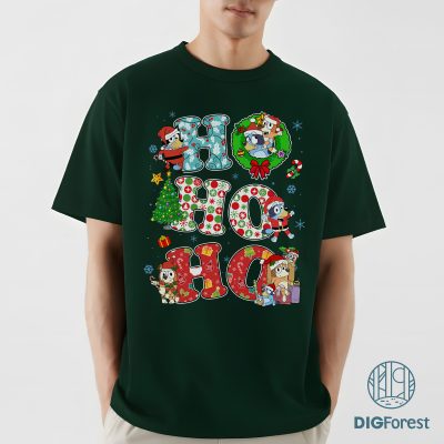 Bluey and Bingo Family Merry Christmas 2025 Shirt - Bluey Ho Ho Ho Sweatshirt, Bluey Family Christmas Shirt
