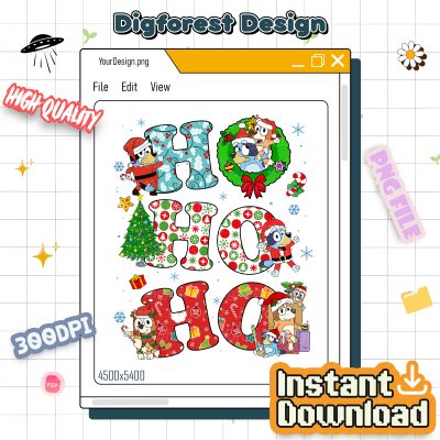 Bluey and Bingo Family Merry Christmas 2025 Shirt - Bluey Ho Ho Ho Sweatshirt, Bluey Family Christmas Shirt