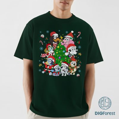 Bluey Christmas Tree PNG - Kids Holiday PNG, Bluey Christmas PNG, Cute Xmas PNG