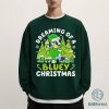 Dreaming of a Bluey Christmas Shirt - Bluey Merry Christmas 2025 Sweatshirt, Blue Dog Xmas Shirt