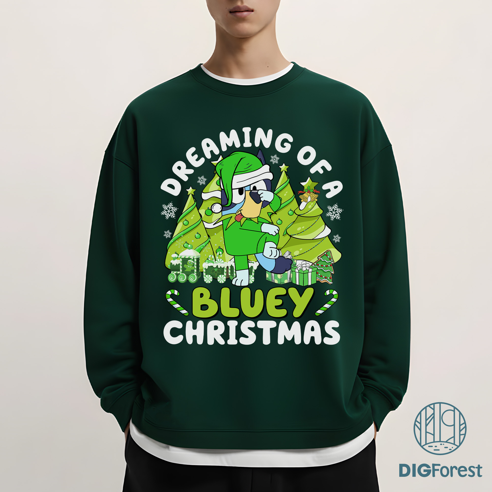 Dreaming of a Bluey Christmas Shirt - Bluey Merry Christmas 2025 Sweatshirt, Blue Dog Xmas Shirt Dreaming of a Bluey Christmas Shirt - Bluey Merry Christmas 2025 Sweatshirt, Blue Dog Xmas Shirt