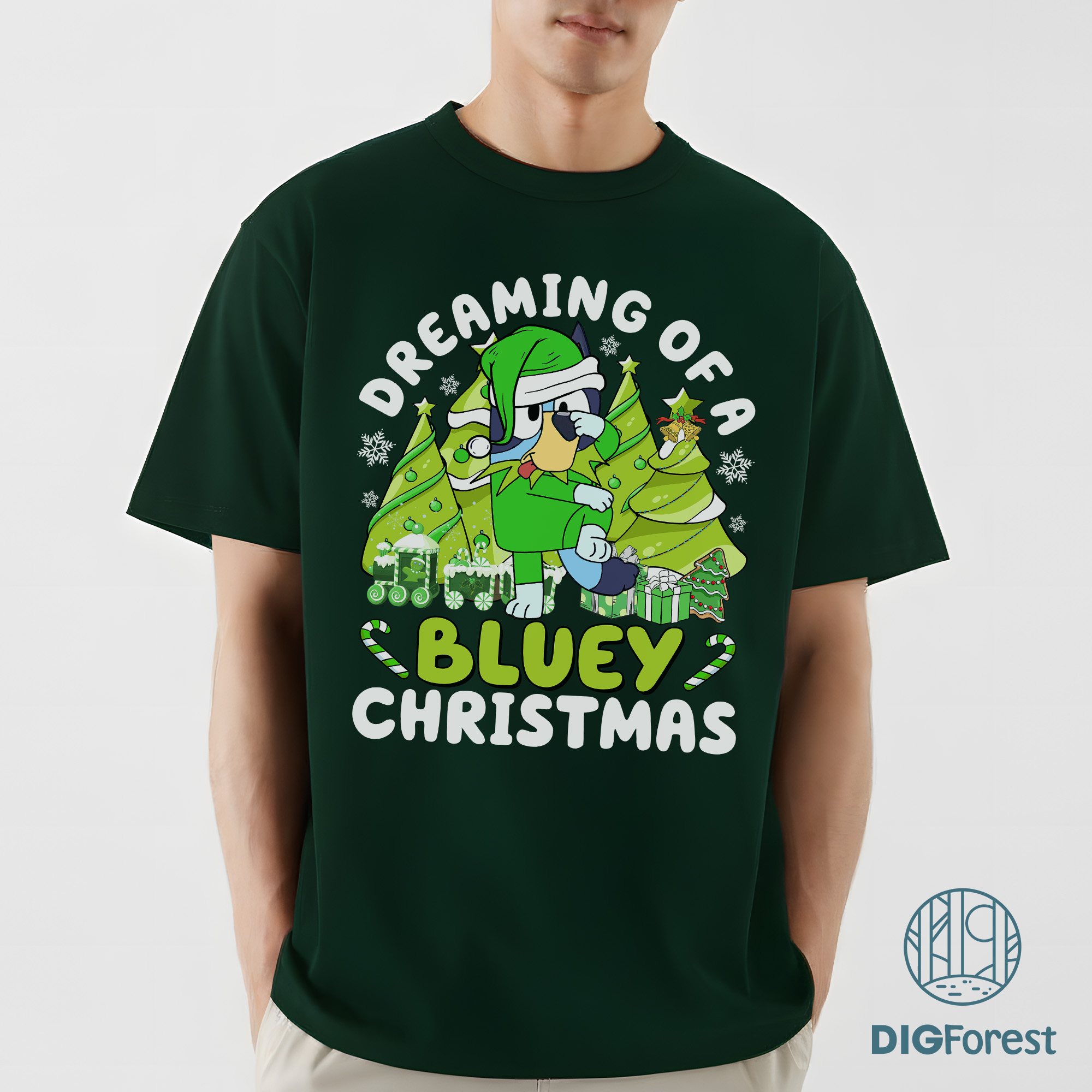 Dreaming of a Bluey Christmas Shirt - Bluey Merry Christmas 2025 Sweatshirt, Blue Dog Xmas Shirt Dreaming of a Bluey Christmas Shirt - Bluey Merry Christmas 2025 Sweatshirt, Blue Dog Xmas Shirt