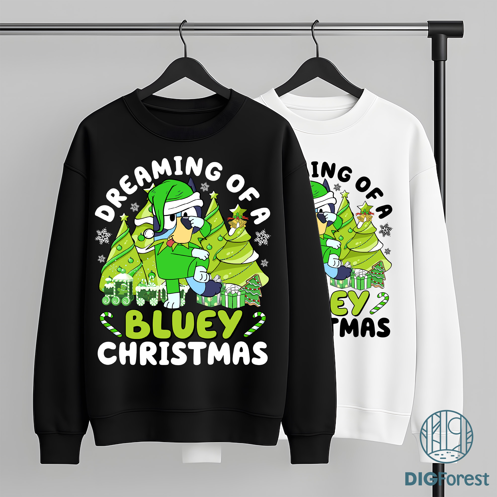 Dreaming of a Bluey Christmas Shirt - Bluey Merry Christmas 2025 Sweatshirt, Blue Dog Xmas Shirt Dreaming of a Bluey Christmas Shirt - Bluey Merry Christmas 2025 Sweatshirt, Blue Dog Xmas Shirt
