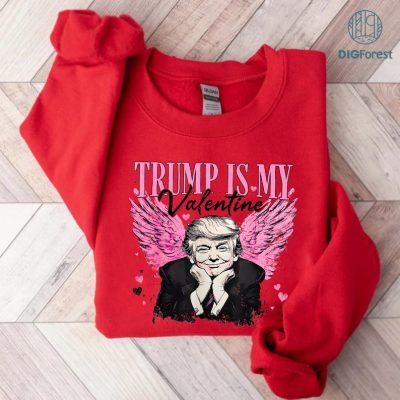 Retro Trump Is My Valentine Long Sleeve T-Shirt | Funny Trump Valentine's Day Shirt | Valentine Gift for Him or Her | 2024 Trump Valentine Shirt