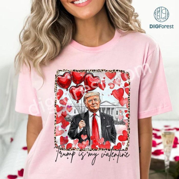 Retro Vintage Trump Is My Valentine Shirt | Heart Valentine’s Day Shirt | Funny Trump Valentine Gift | 2024 Valentine Shirt