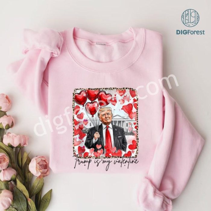 Retro Vintage Trump Is My Valentine Shirt | Heart Valentine’s Day Shirt | Funny Trump Valentine Gift | 2024 Valentine Shirt