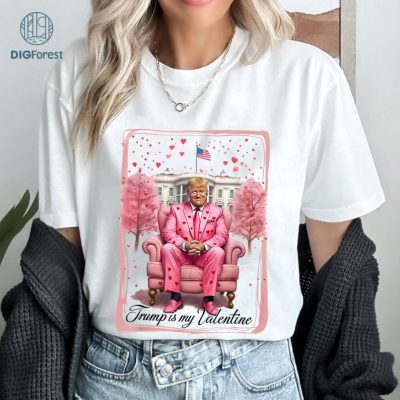 Pink Trump Is My Valentine Valentine Shirt, Trump Valentine's Day Shirt, Funny Trump Valentine Tee, Trump Supporter Valentine Gift Pink Trump Is My Valentine Valentine Shirt, Trump Valentine's Day Shirt, Funny Trump Valentine Tee, Trump Supporter Valentine Gift