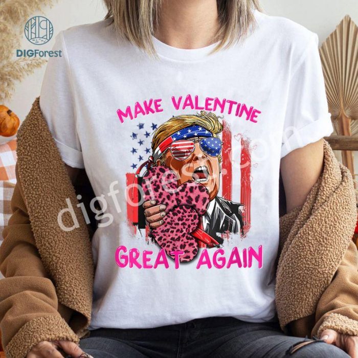 Womens Funny Trump The Comeback Valentine T-Shirt | Make Valentine’s Day Great Again V-Neck | Trump Valentine’s Day Gift Shirt