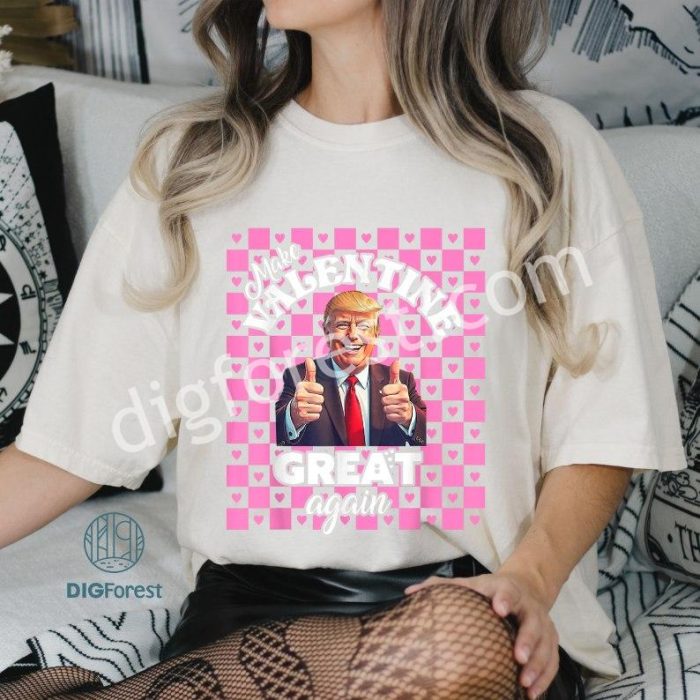 Make Valentine’s Day Great Again T-Shirt | Funny Donald Trump Shirt | Valentine’s Day Humor Tee | Trump Lover Gift Shirt