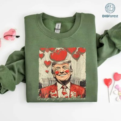 Women's Retro Trump Is My Valentine Shirt | Trump Valentine's Day V-Neck Tee | Funny Valentine's Gift | Retro Valentine Trump T-Shirt Women's Retro Trump Is My Valentine Shirt | Trump Valentine's Day V-Neck Tee | Funny Valentine's Gift | Retro Valentine Trump T-Shirt