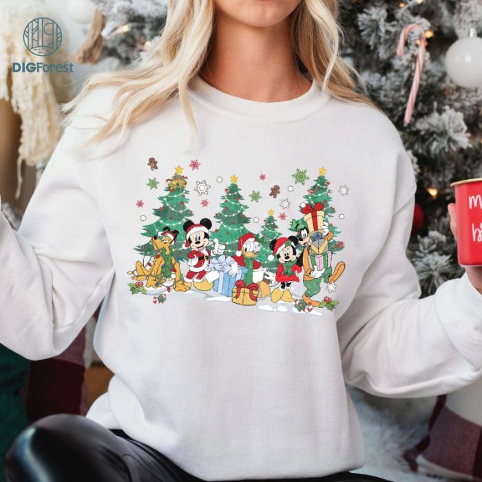 Vintage Mickey and Friends Christmas Tree Shirt | Disney Christmas Tee | Mickey's Very Merry Xmas Holiday Gift