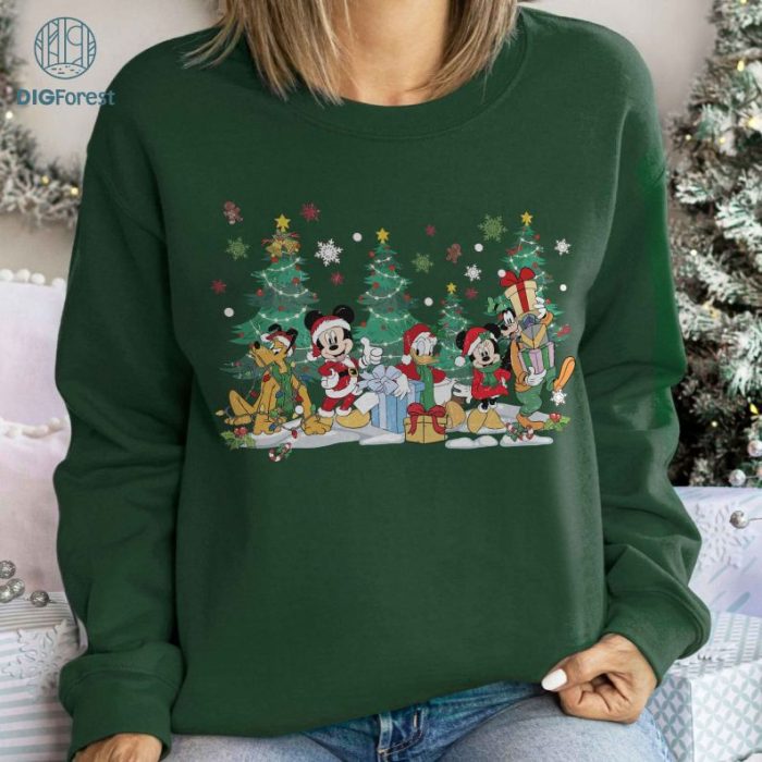 Vintage Mickey and Friends Christmas Tree Shirt | Disney Christmas Tee | Mickey's Very Merry Xmas Holiday Gift