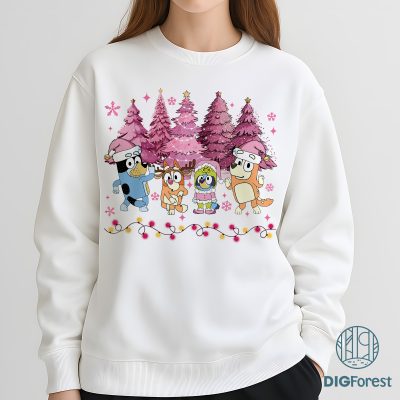 Christmas Bluey Family Shirt - Bluey Party Sweatshirt, Bluey Christmas Trip Shirt, Matching Family Holiday Shirt
