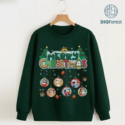 Bluey Family Christmas Ball Shirt - Bluey and Bingo Holiday Sweatshirt, Matching Family Christmas Shirt Bluey Family Christmas Ball Shirt - Bluey and Bingo Holiday Sweatshirt, Matching Family Christmas Shirt