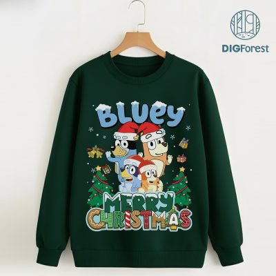 Bluey Merry Christmas Shirt - Bluey and Bingo Family 2025 Sweatshirt, Most Wonderful Time of the Year Shirt