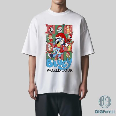 Bluey Family Merry Christmas 2025 Shirt - Bluey Mum Dad Couple Sweatshirt, Bluey Bingo Holiday Shirt, Kids Christmas Shirt