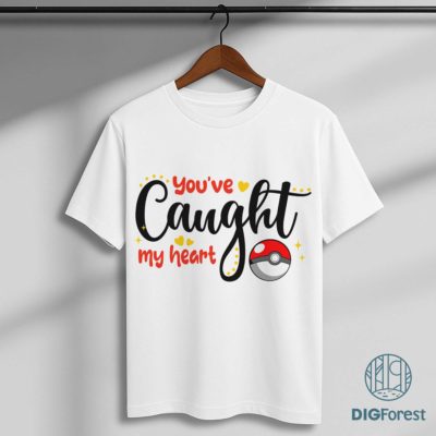 You’ve Caught My Heart PNG – Pokeball Valentine Design, Pikachu Anime Couple Art, Romantic Gift Digital Download You’ve Caught My Heart PNG – Pokeball Valentine Design, Pikachu Anime Couple Art, Romantic Gift Digital Download