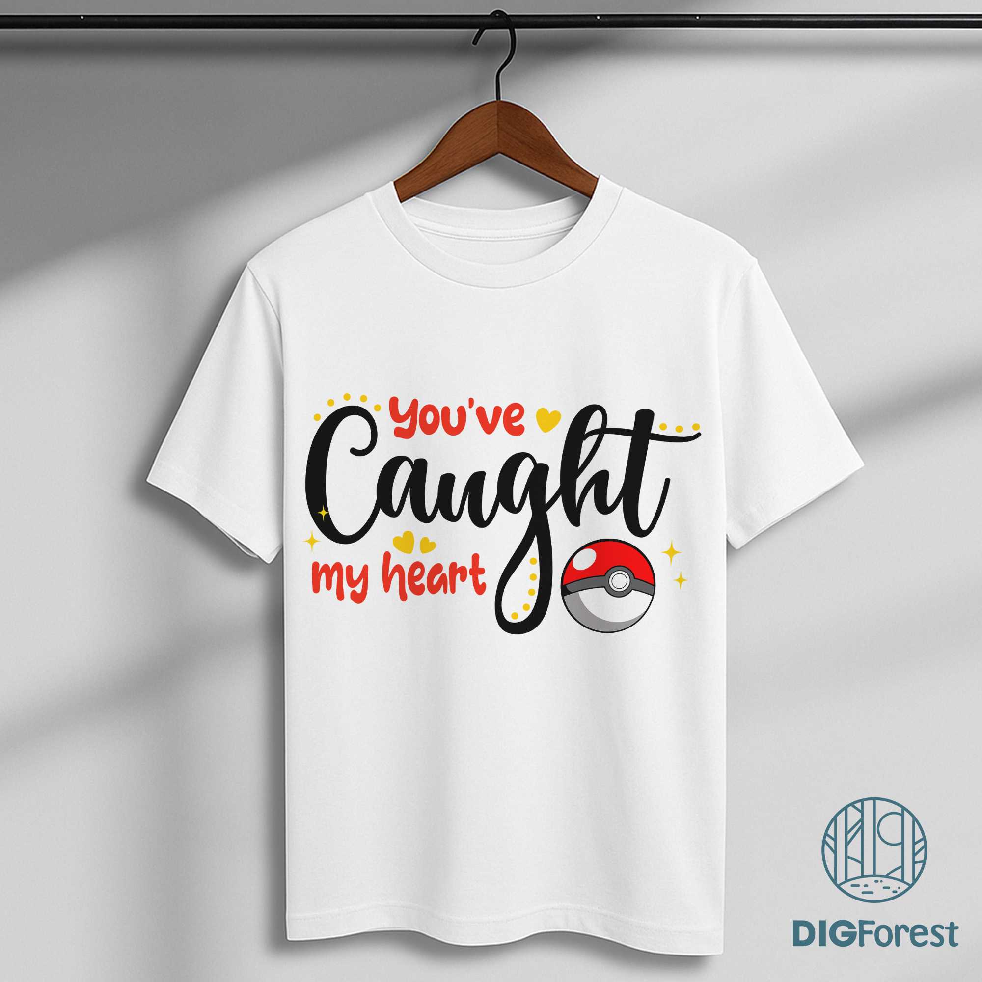 You’ve Caught My Heart PNG – Pokeball Valentine Design, Pikachu Anime Couple Art, Romantic Gift Digital Download You’ve Caught My Heart PNG – Pokeball Valentine Design, Pikachu Anime Couple Art, Romantic Gift Digital Download